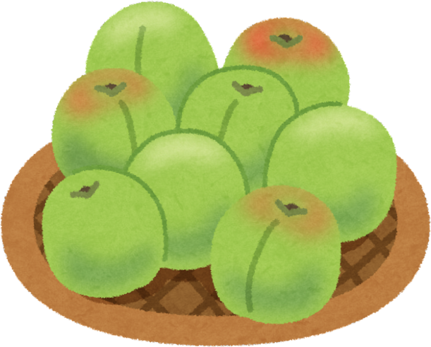 Illustration of Green Ume Plums